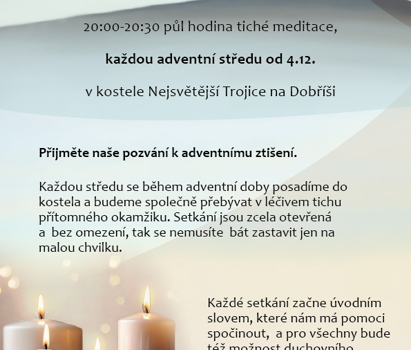 Každou adventní středu od 20h: Meditace v tichu